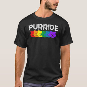 Purride Cat Pride Month Gay Rights Rainbow Cat 1 T-Shirt