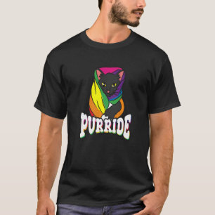 Purride Cat Rainbow Cat Pride T-Shirt