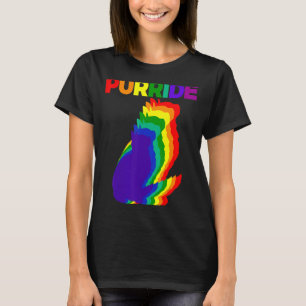 Purride Cat Rainbow Colour   Cat   Kitten T-Shirt