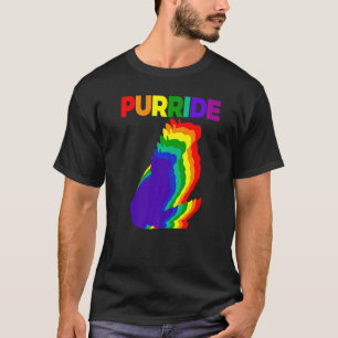 Purride Cat Rainbow Colour Cat Kitten T-Shirt