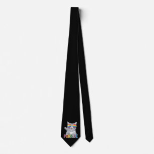 Purride Cat Sunglasses Gay Pride Rainbow LGBTQ Tie