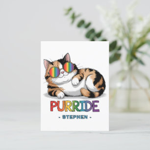Purride - Cool Cat Pride LGBTQ Postcard
