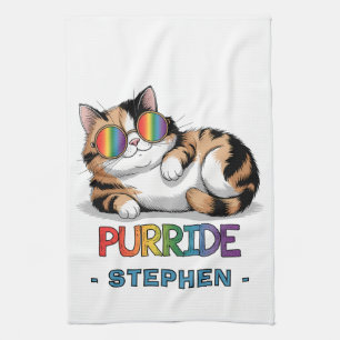 Purride - Cool Cat Pride LGBTQ Tea Towel