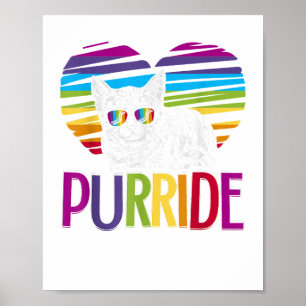 Purride LGBT Gay Pride Cat LGBTQ Pride Month 2019  Poster