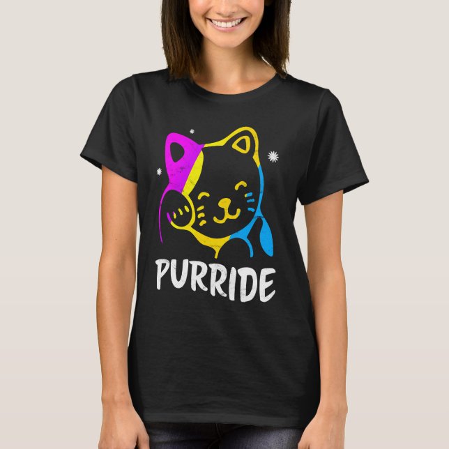 Purride LGBT  Gay Pride Cat  Women Men T-Shirt (Front)