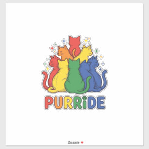 Purride Rainbow Cat Vintage Vector Design_1