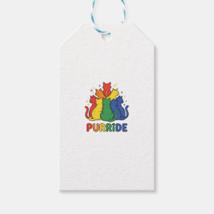 Purride Rainbow Cat Vintage Vector Design_1 Gift Tags