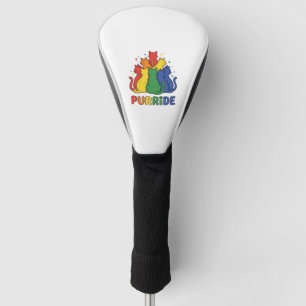 Purride Rainbow Cat Vintage Vector Design_1 Golf Head Cover