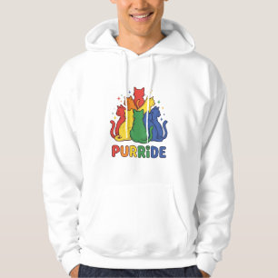 Purride Rainbow Cat Vintage Vector Design_1 Hoodie