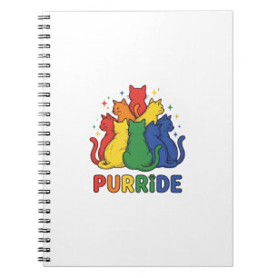 Purride Rainbow Cat Vintage Vector Design_1 Notebook