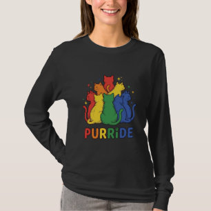 Purride Rainbow Cat Vintage Vector Design_1 T-Shirt
