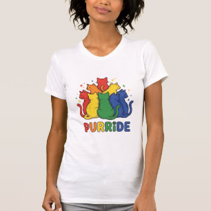 Purride Rainbow Cat Vintage Vector Design_1 T-Shirt