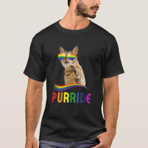 Purride Rainbow Pride Cat Lgbq Cat Ee T-Shirt