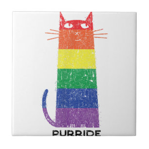 Purride Shirt LGBT Funny Gay Pride Cat Saying Grap Tile