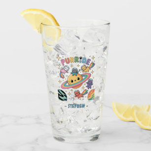 Purride Space Cats – Kawaii Astronaut Cats Glass
