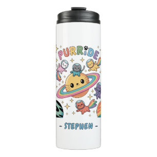 Purride Space Cats – Kawaii Astronaut Cats Thermal Tumbler