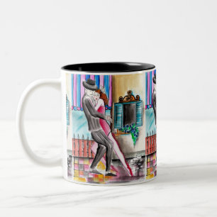 Purring Tango - Ronroneando Two-Tone Coffee Mug