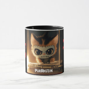 Purrinstein Funny Halloween Cat Mug