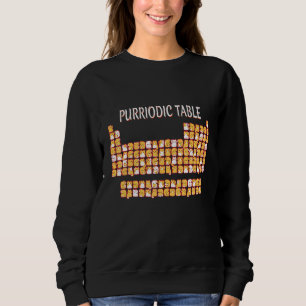 Purriodic Table Cute Cat Periodic Table Pun Men Wo Sweatshirt