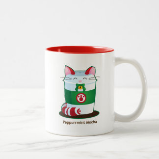 Purrista Pawfee - Cute Holiday Coffee Cat Two-Tone Coffee Mug