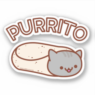 PURRITO Cat Burrito Sticker