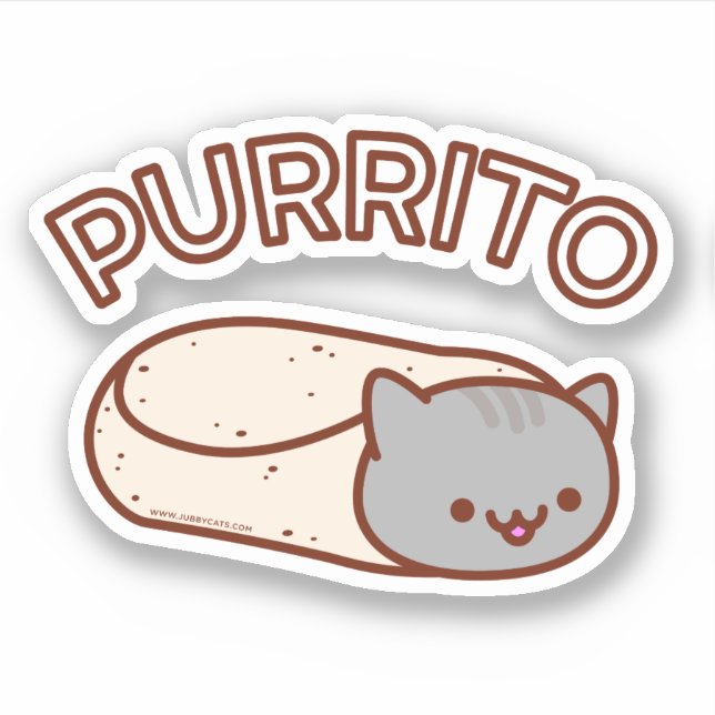 PURRITO Cat Burrito Sticker (Front)