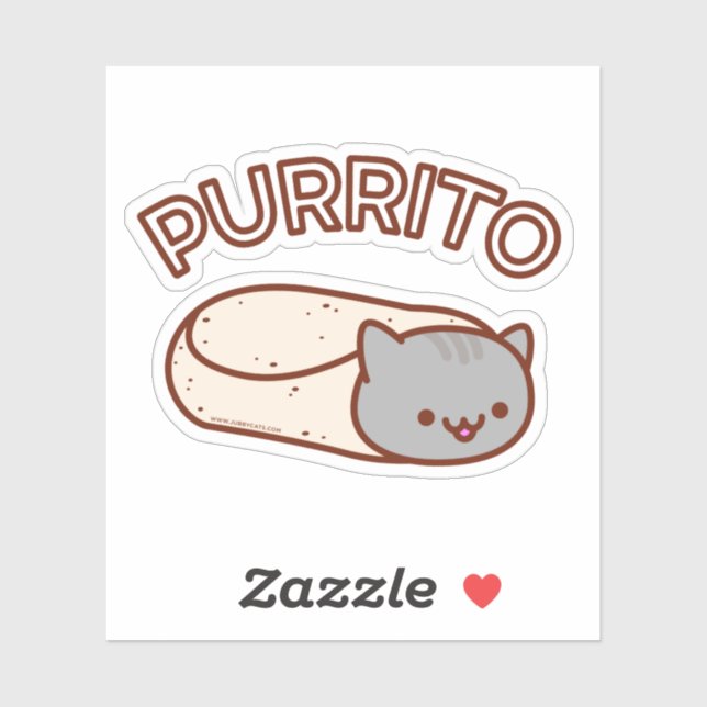 PURRITO Cat Burrito Sticker (Sheet)