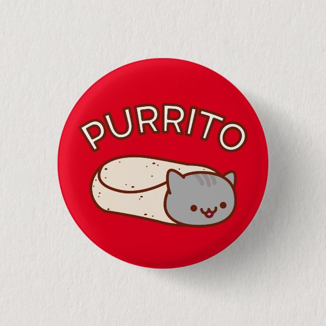 PURRITO Cat - Button - Cat Burrito (Front)