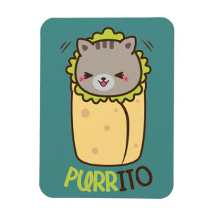 Purrito Kitty Cat Burrito Magnet