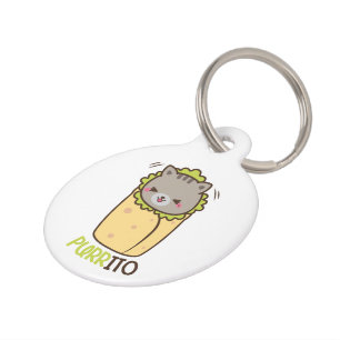 Purrito Kitty Cat Burrito Pet Tag