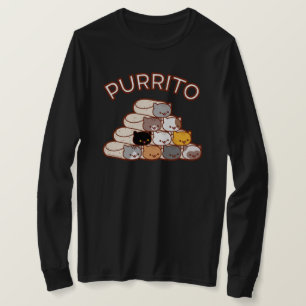 PURRITO PYRAMID Cat Burrito Long Sleeve T-SHIRT