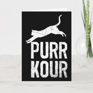 Purrkour Funny Jumping Cats Parkour Gear  Card