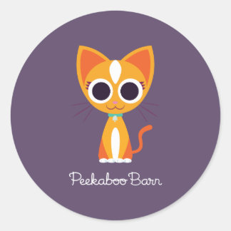 Purrl the Cat Classic Round Sticker