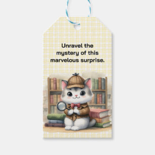 Purrlock Holmes Detective Kitten Library Gift Tags