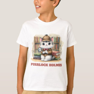 Purrlock Holmes Kitten Detective T-Shirt