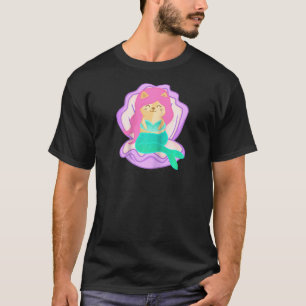 Purrmaid Cat Mermaid Kitty Magical Meowmaid Shell T-Shirt