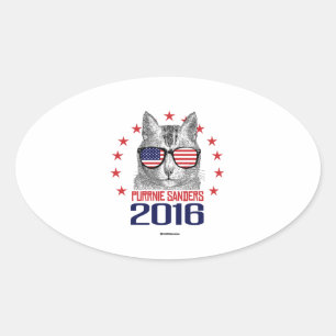 Purrnie Sanders 2016 Oval Sticker