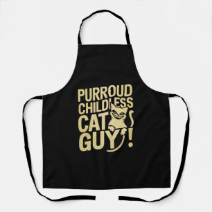 Purroud Childless Cat Guy Voting For President Apron