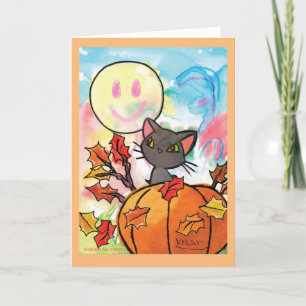 Purrrfect Autumn - Kids Art for CHOC Thank You Card