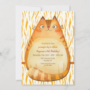 Purrrfect Day to Celebrate Birthday Invitation