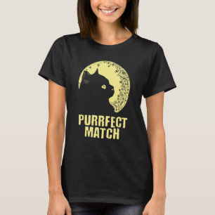 Purrrfect Match Cat Mom Couples Cat Dad  Anniversa T-Shirt
