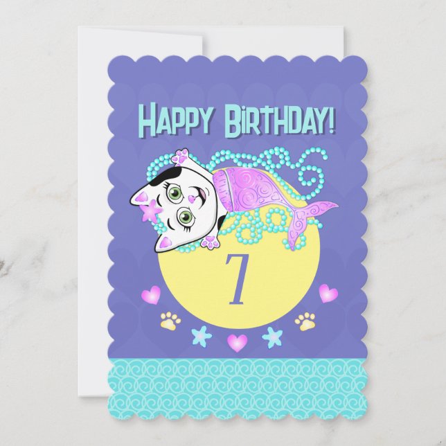 Purrrmaid Invitation (Front)