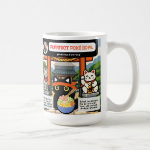 PURRRRFECT POKE BOWL- SOOT CAT Art Muse Recipe Coffee Mug
