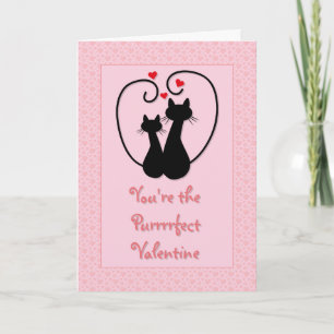 Purrrrfect Valentine Holiday Card