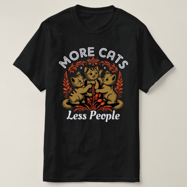 Purrsonal Space – More Cats, Less People Tee (Design Front)