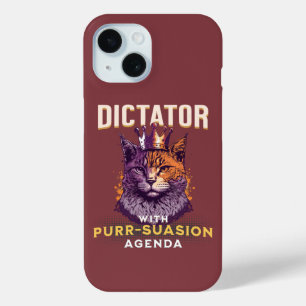 Purrsuasion Agenda Funny Cat Design iPhone 15 Case