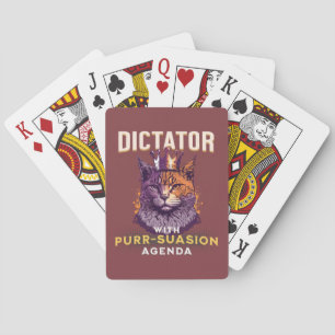 Purrsuasion Agenda Funny Cat Design Playing Cards