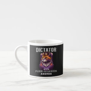 Purrsuasion Agenda Funny Cat Quote Espresso Cup