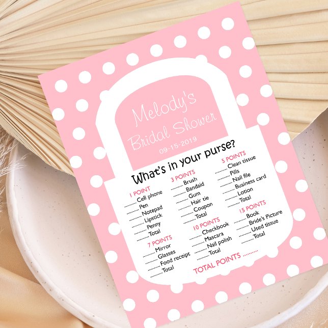 Purse Bridal Shower Game - Pink (Creator Uploaded)