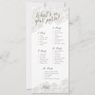 Purse Game - Bridal Shower Game Cards